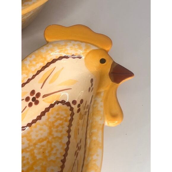 VTG Set of TWO TEMP-TATIONS by TARA Old World Yellow Chicken Serving Dishes - Picture 10 of 11